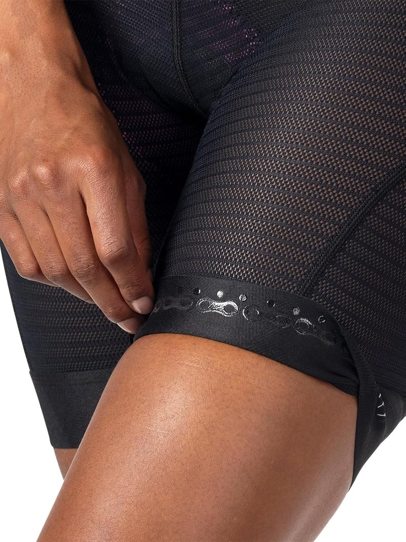 Terry Ultramesh Liner Womens Padded Bike Short Cycling Underwear, Crossover Glamazon Hi-Rise Waistband Silicone Leg Band - Image 5